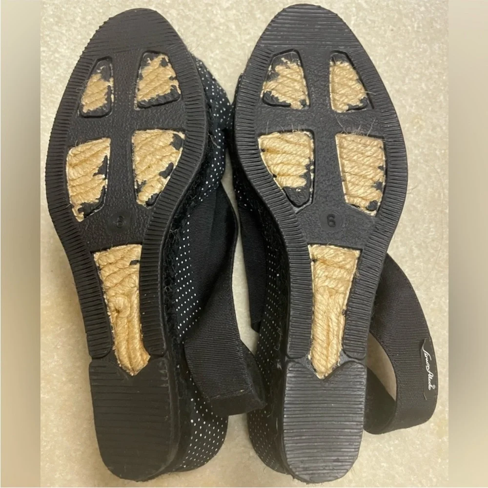 Simon Aledo Black and White  Espadrille Style Wedges